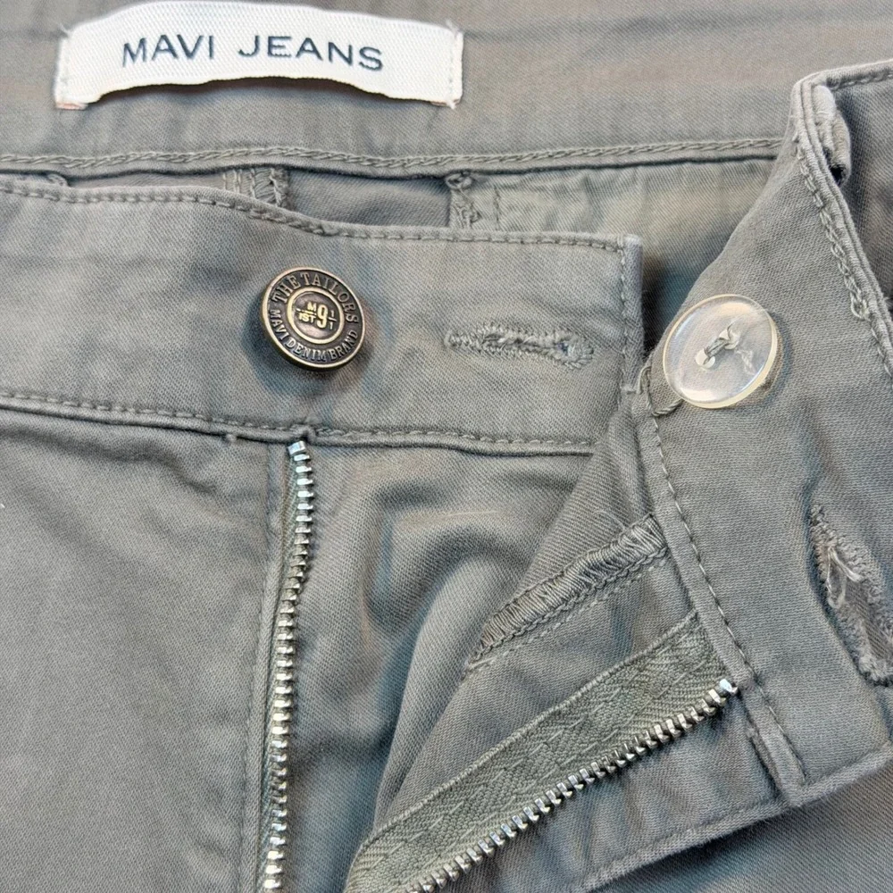 Mavi Jacob Shorts Mens 32 Olive Green Chino Stretch Casual Flat Front 11in